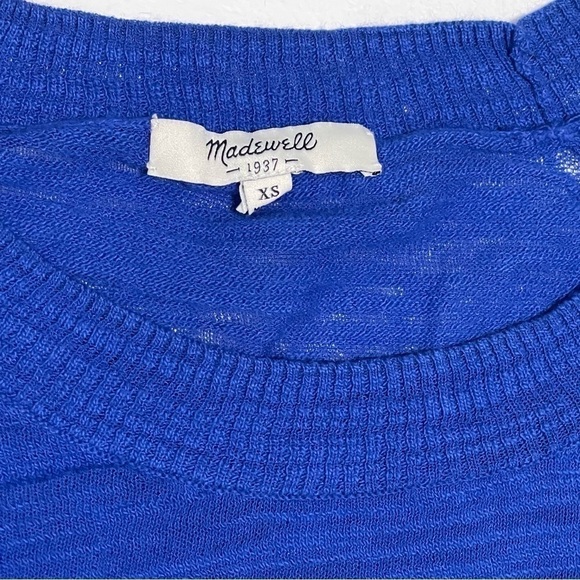 Madewell Woman Blue White Stripe Sweater Size XS - Picture 8 of 14